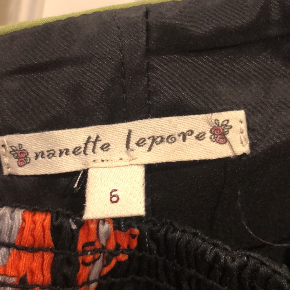 Nanette Lepore Seashell Seaweed Black Halter Dress Y2K Vintage Size 6 Cotton - Picture 4 of 5